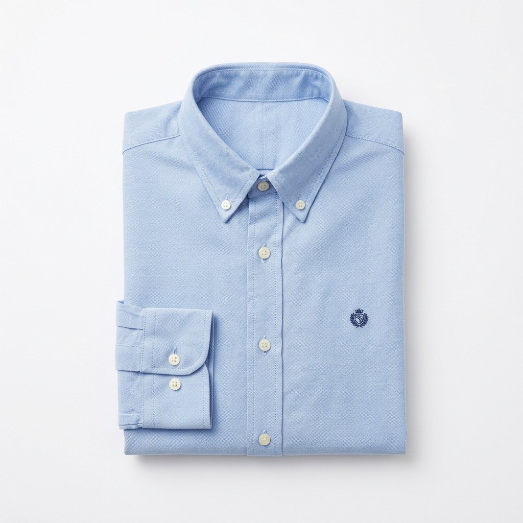 Classic Fit Long Sleeve Oxford Cotton Button-Down Shirt